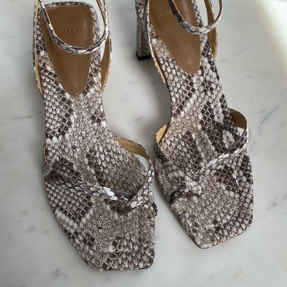 NWT Alexandre Birman ‘Nelly’ Python Heels, Size 36 EU (6 US) Natural Color - Picture 4 of 14